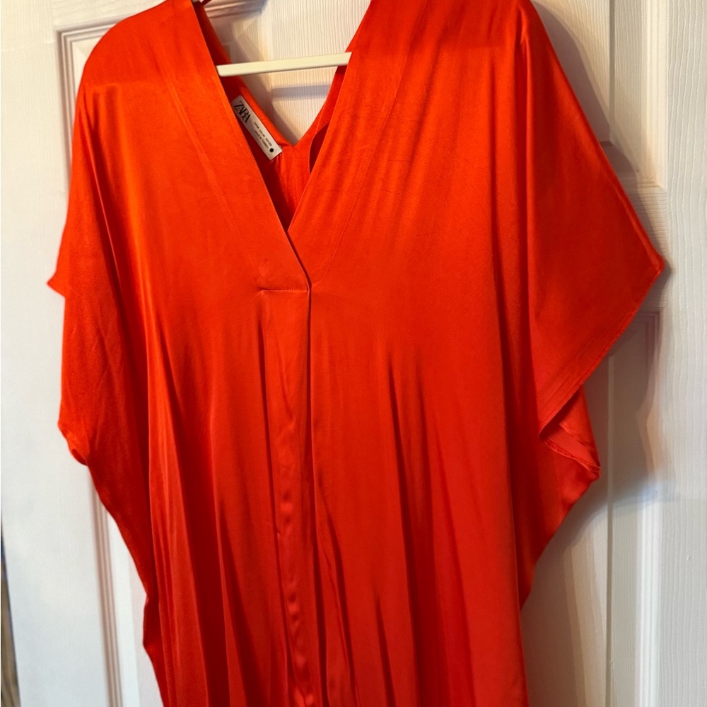 Vibrant Orange Kaftan Dress